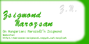 zsigmond marozsan business card